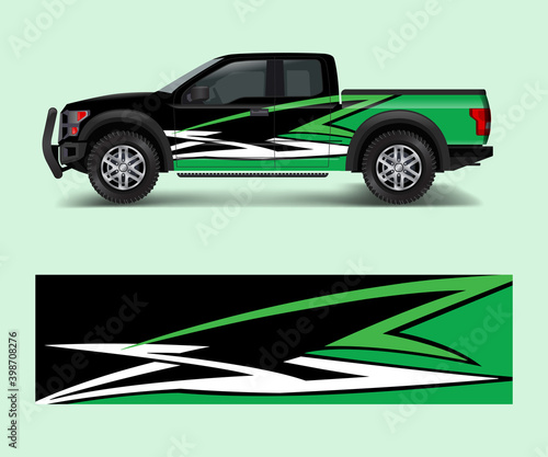 abstract Racing graphic background vector for offroad vehicle wrap design vector