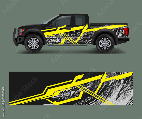 Graphic abstract stripe racing modern designs for wrap vehicle, race car, speed offroad, rally, adventure.