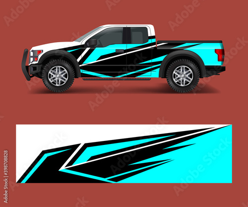 modern design for truck graphics vinyl wrap vector