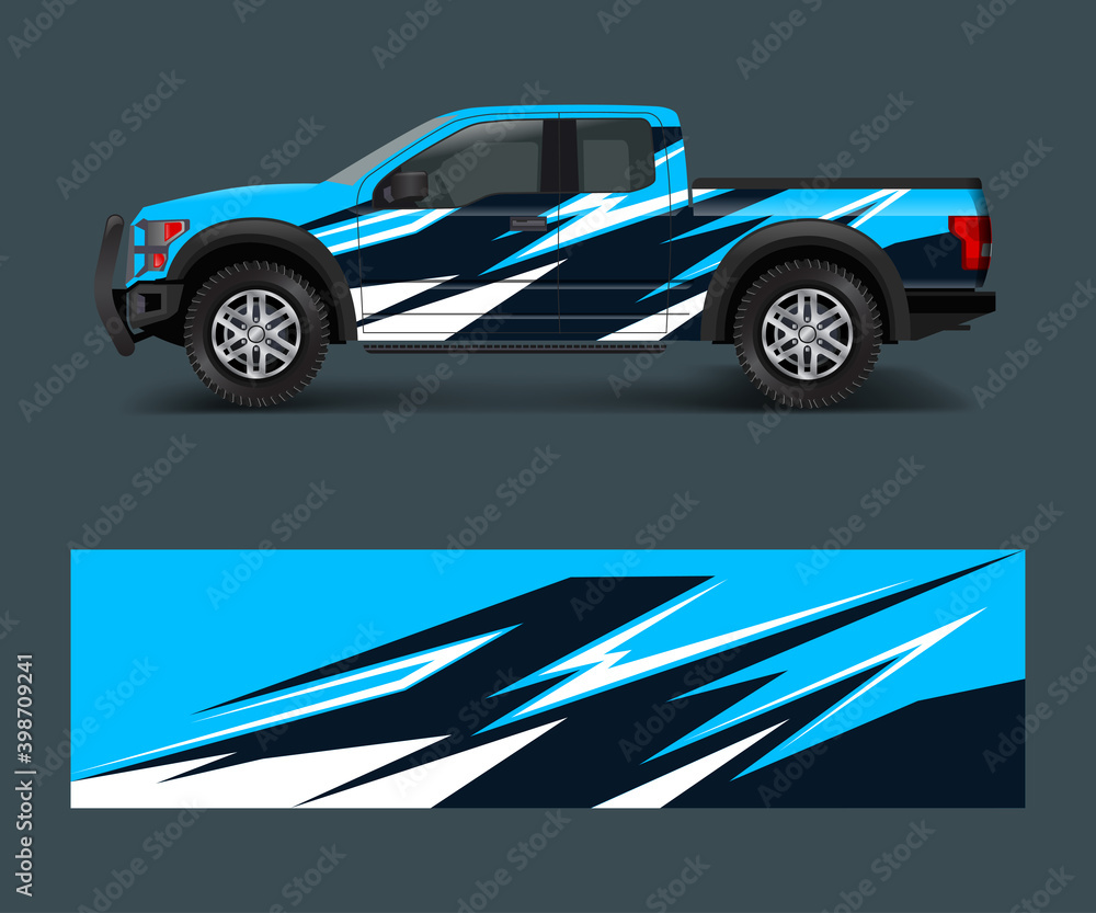 Graphic abstract stripe racing modern designs for wrap vehicle, race car, speed offroad, rally, adventure.