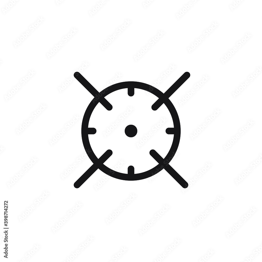 Obraz premium Target Scope Icon Vector Illustration