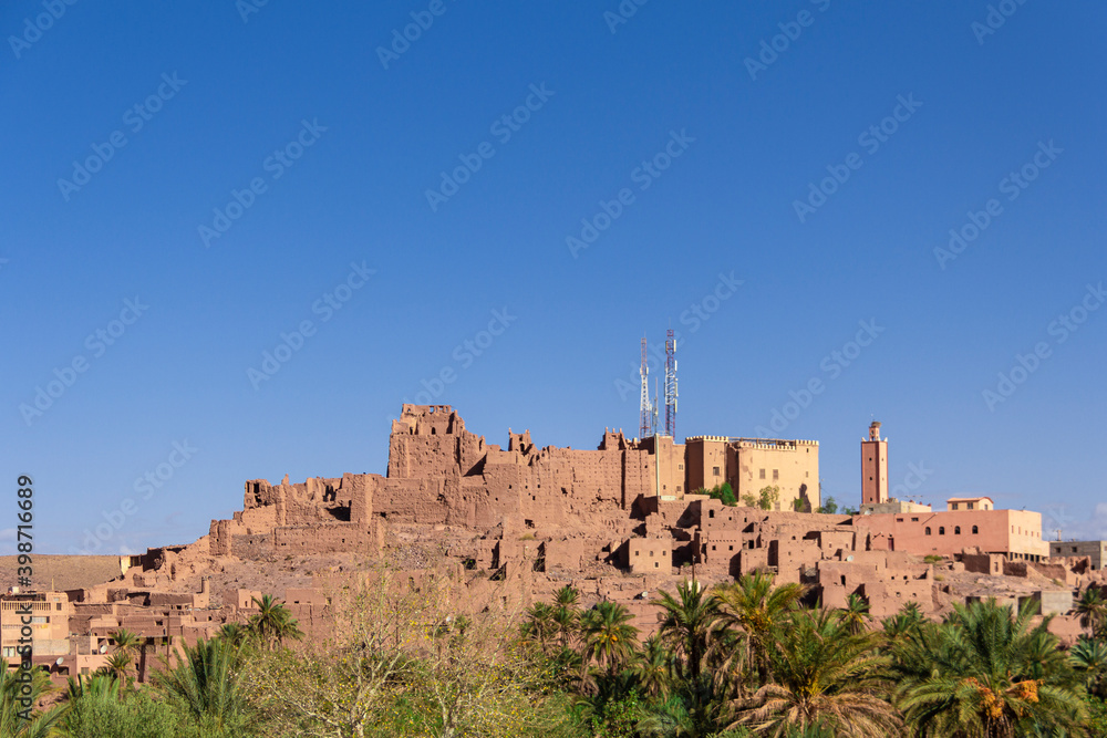 ancient kasbah in the atlas in morocco