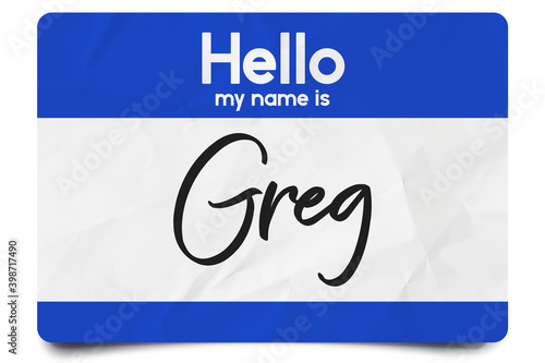 Hello my name is Greg photo