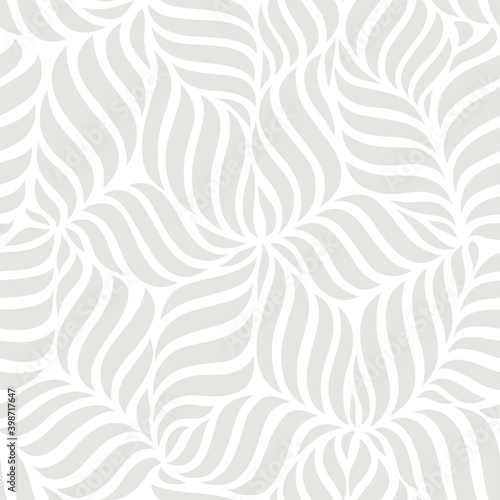 seamless abstract white and light grey floral background
