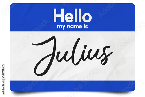 Bilde på lerret Hello my name is Julius