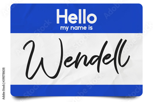 Hello my name is Wendell photo