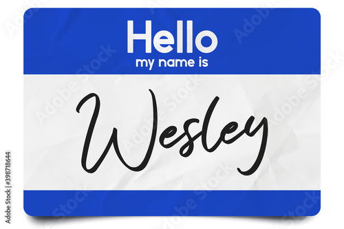 Hello my name is Wesley photo