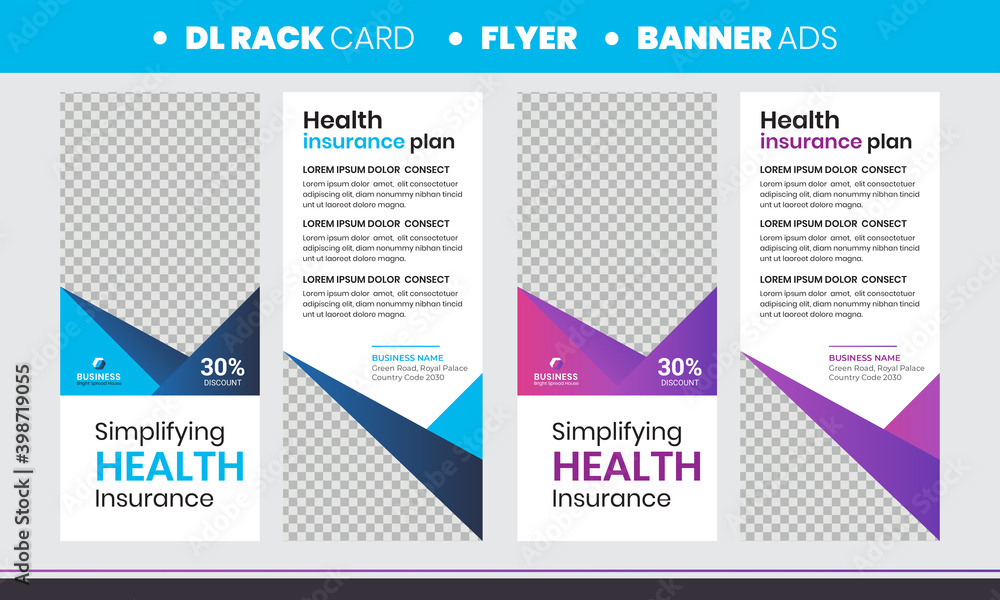 LATEST MODERN DESIGN DL RACK CARD TEMPLATE Stock Vector ...