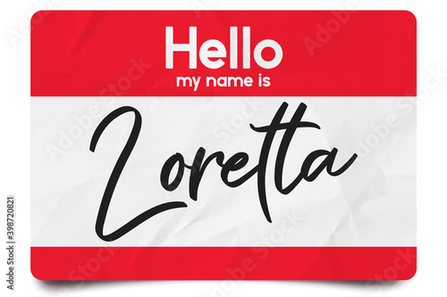 Hello my name is Loretta photo