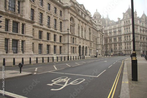 Empty streets of London, England, UK