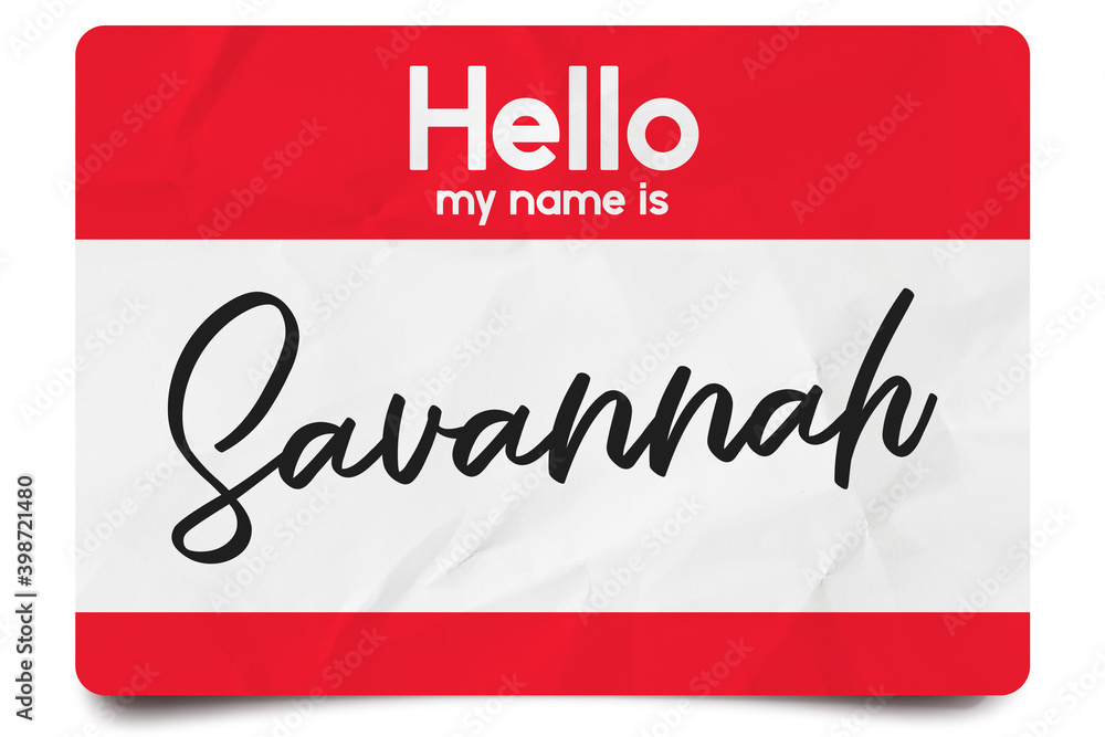 Hello my name is Savannah