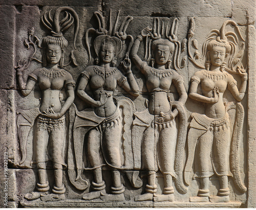 bas relief on the wall