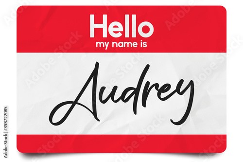 Hello my name is Audrey photo