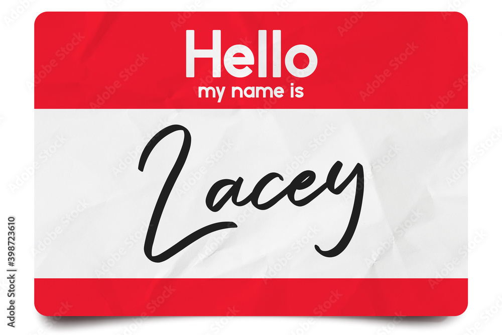 Hello my name is Lacey Stock Photo | Adobe Stock