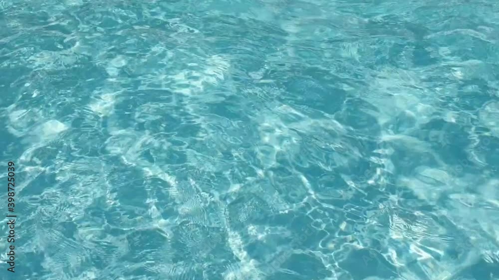 Pure blue turquoise crystal pool water with light reflections. real-time Pure blue turquoise crystal pool water with light reflections. real-time