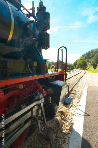 La locomotive du Conifer au départ des hopitaux vieux pour un parcours de 8km jusqu'à Touillon. photo