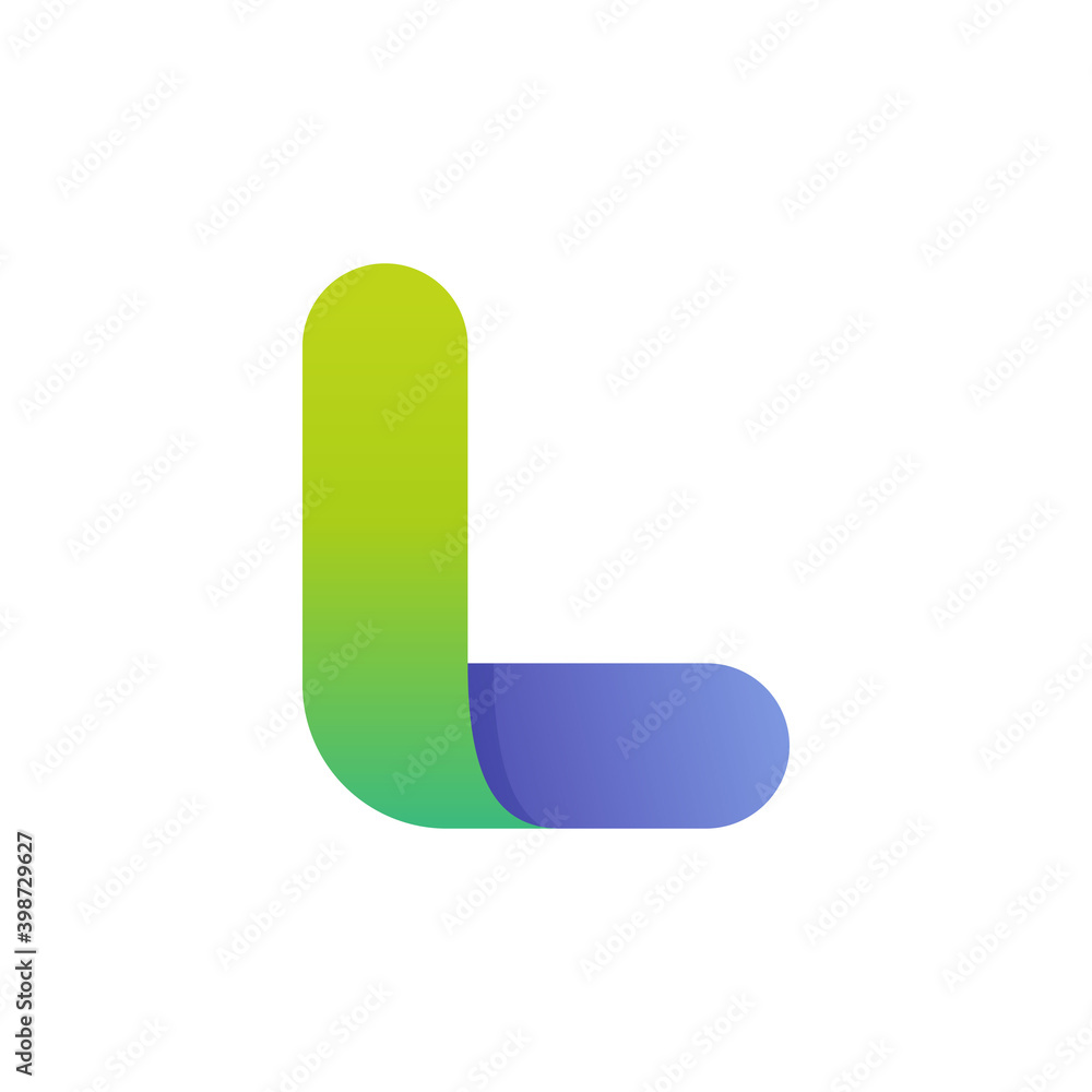 Colorful gradient L letter initial logo. Colorful gradient L letter initial logo.