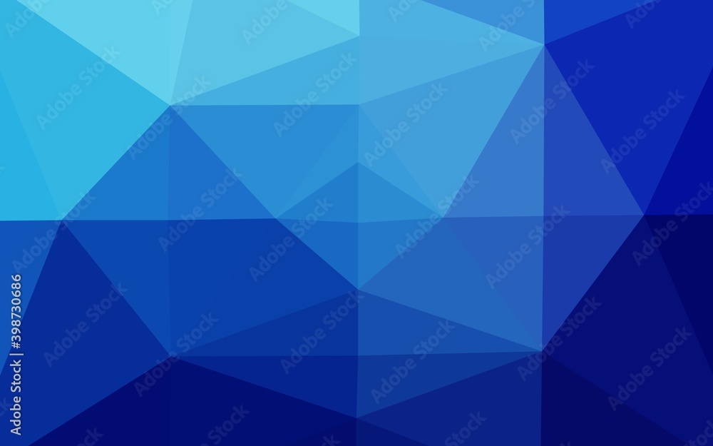 Light BLUE vector triangle mosaic cover. Creative illustration in halftone style with gradient. Template for a cell phone background. Light BLUE vector triangle mosaic cover. Creative illustration in halftone style with gradient. Template for a cell phone background.