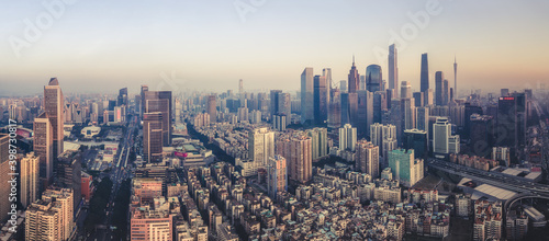 Aerial photography China city modern architecture landscape skyline