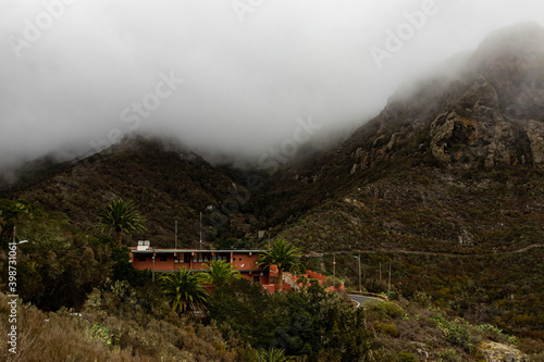 Cloudy mountainous landscape of Tenerife