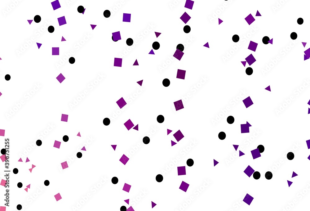 Light Purple vector cover in polygonal style with circles. Light Purple vector cover in polygonal style with circles.