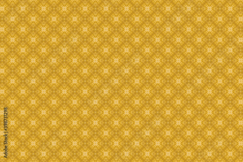 Abstract geometric pattern ilustration. Repeating squares pattern background in gold.