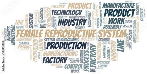 Female Reproductive System word cloud create with text only.