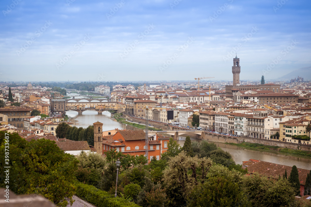 Italy. Tuscany. Florence. View from Michelangelo observation deck.