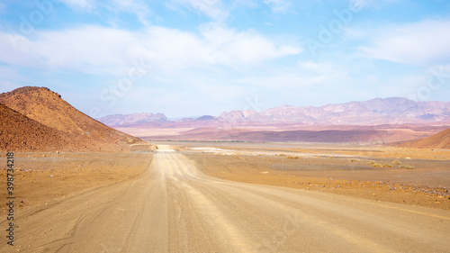 Gravel road of Namibia from Ai-Ais to Aus in Richtersveld Transfrontier Park.