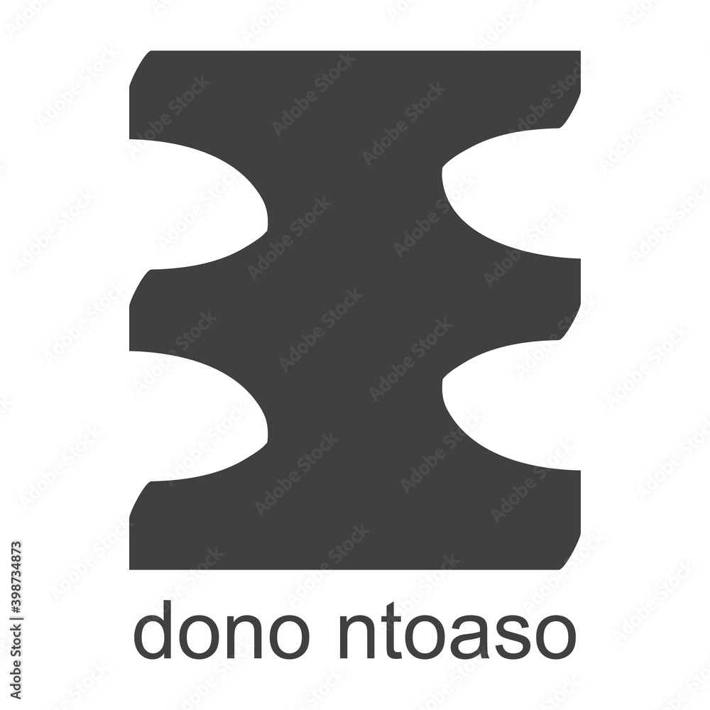 vector icon with african adinkra symbol Dono Ntoaso