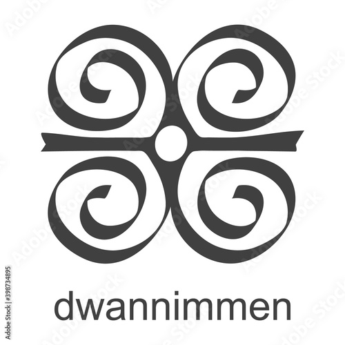 vector icon with african adinkra symbol Dwannimmen photo