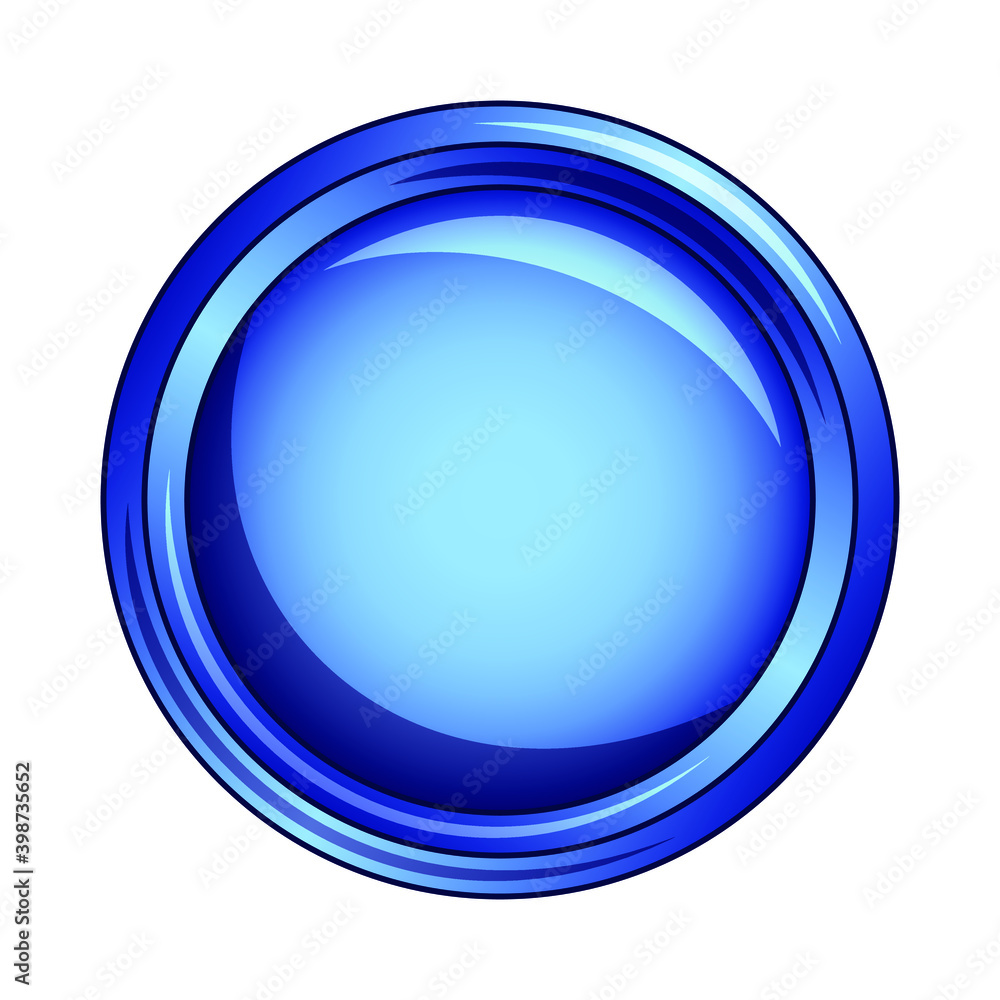 Platinum blue medal or coin icon for sports apps and websites or use for game development. Cartoon illustration isolated on white background with copy space on medal Platinum blue medal or coin icon for sports apps and websites or use for game development. Cartoon illustration isolated on white background with copy space on medal