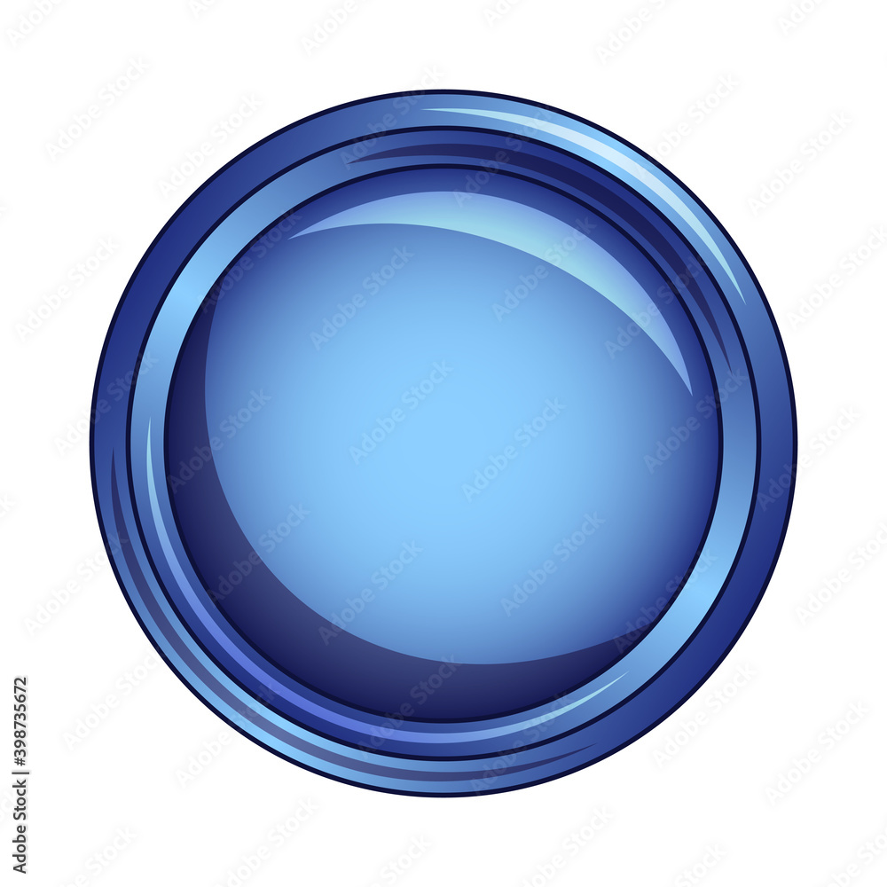 Platinum blue medal or coin icon for sports apps and websites or use for game development. Cartoon illustration isolated on white background with copy space on medal Platinum blue medal or coin icon for sports apps and websites or use for game development. Cartoon illustration isolated on white background with copy space on medal