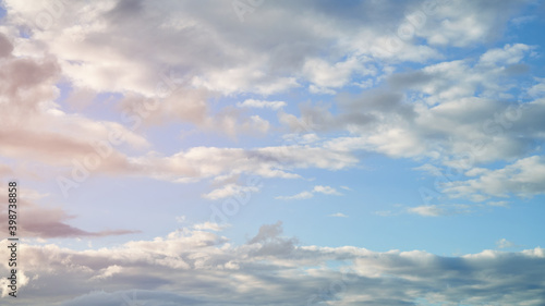 Cloudscape and Clear Sky in October in Laos.