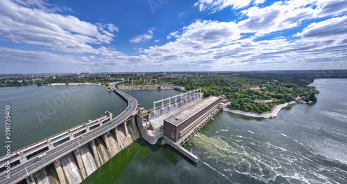 Dnieper hydroelectric power station in Zaporozhye photo