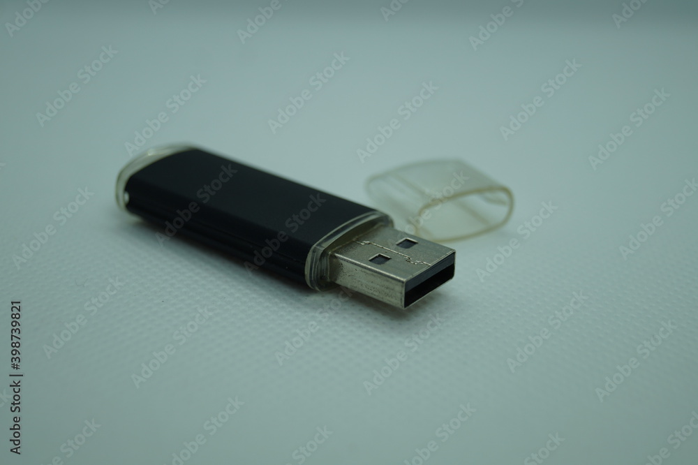 USB flash drive close up on a light background USB flash drive close up on a light background