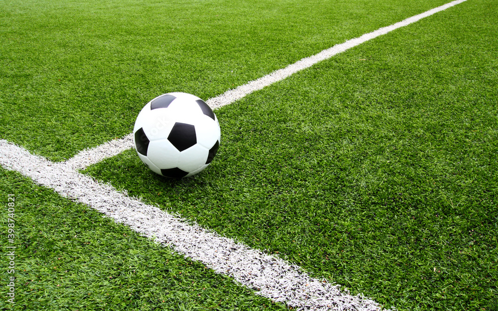Soccer football field stadium grass line Soccer football field stadium grass line