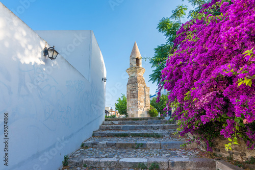 Fototapeta Naklejka Na Ścianę i Meble -  Beautiful street view in Kos Island. Kos Island is populer tourist destination in Greece.