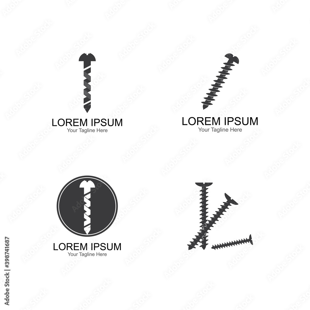 screw icon vector logo template screw icon vector logo template