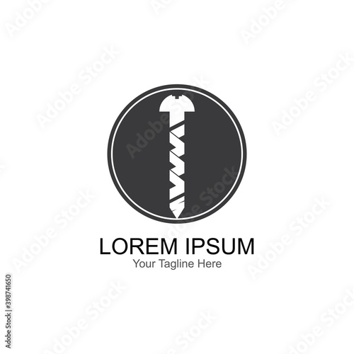 screw icon vector logo template