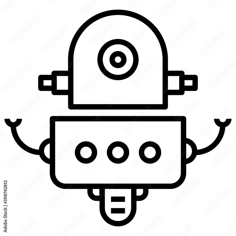 Robot icon isolated on white background Robot icon isolated on white background