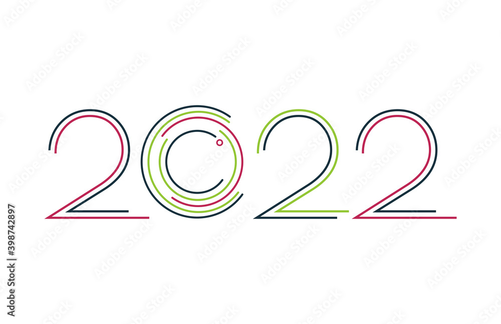  2022 new year. Happy new year design. 2022 