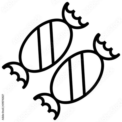 Candies line icon vector