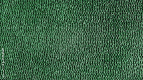 Canvas Print green herringbone tweed pattern, wool fabric background texture