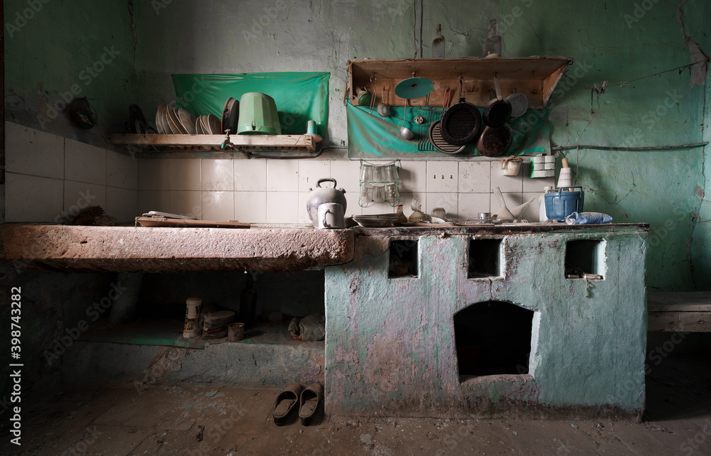 old abandoned kitchen