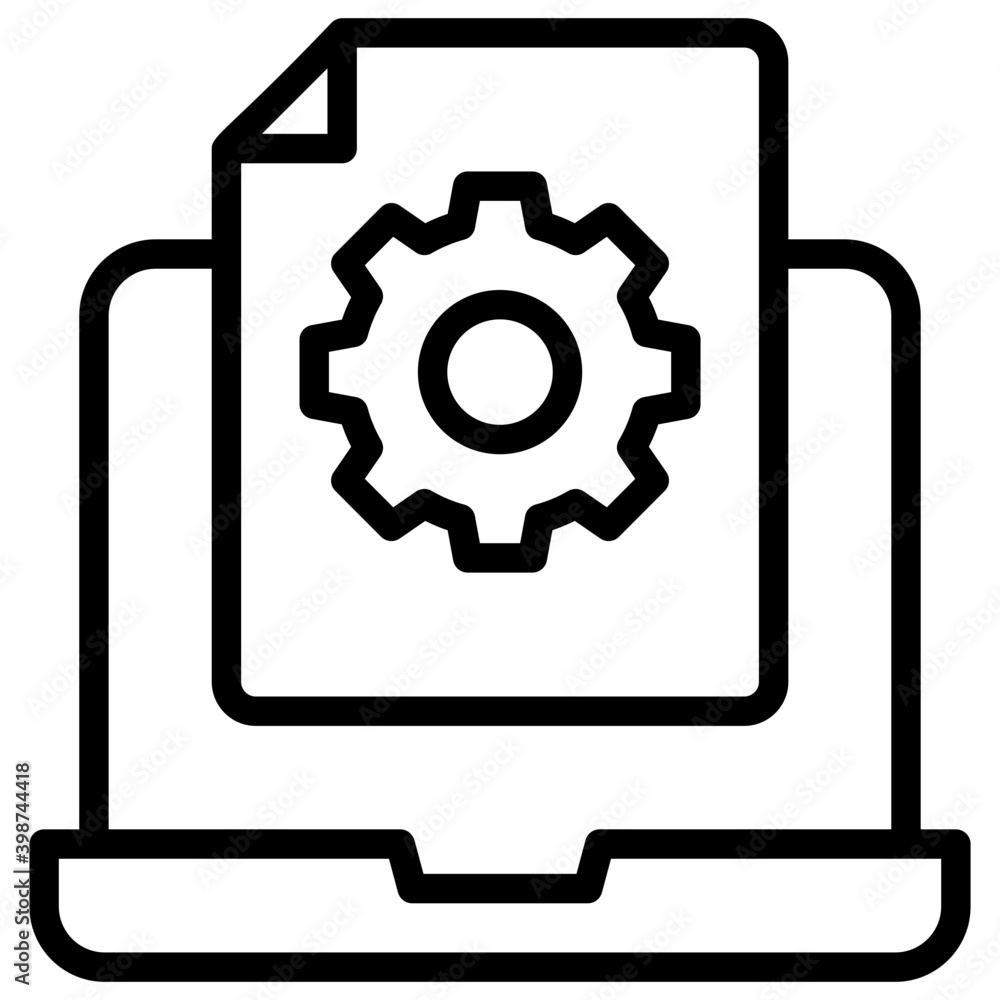 File setting vector on white background File setting vector on white background