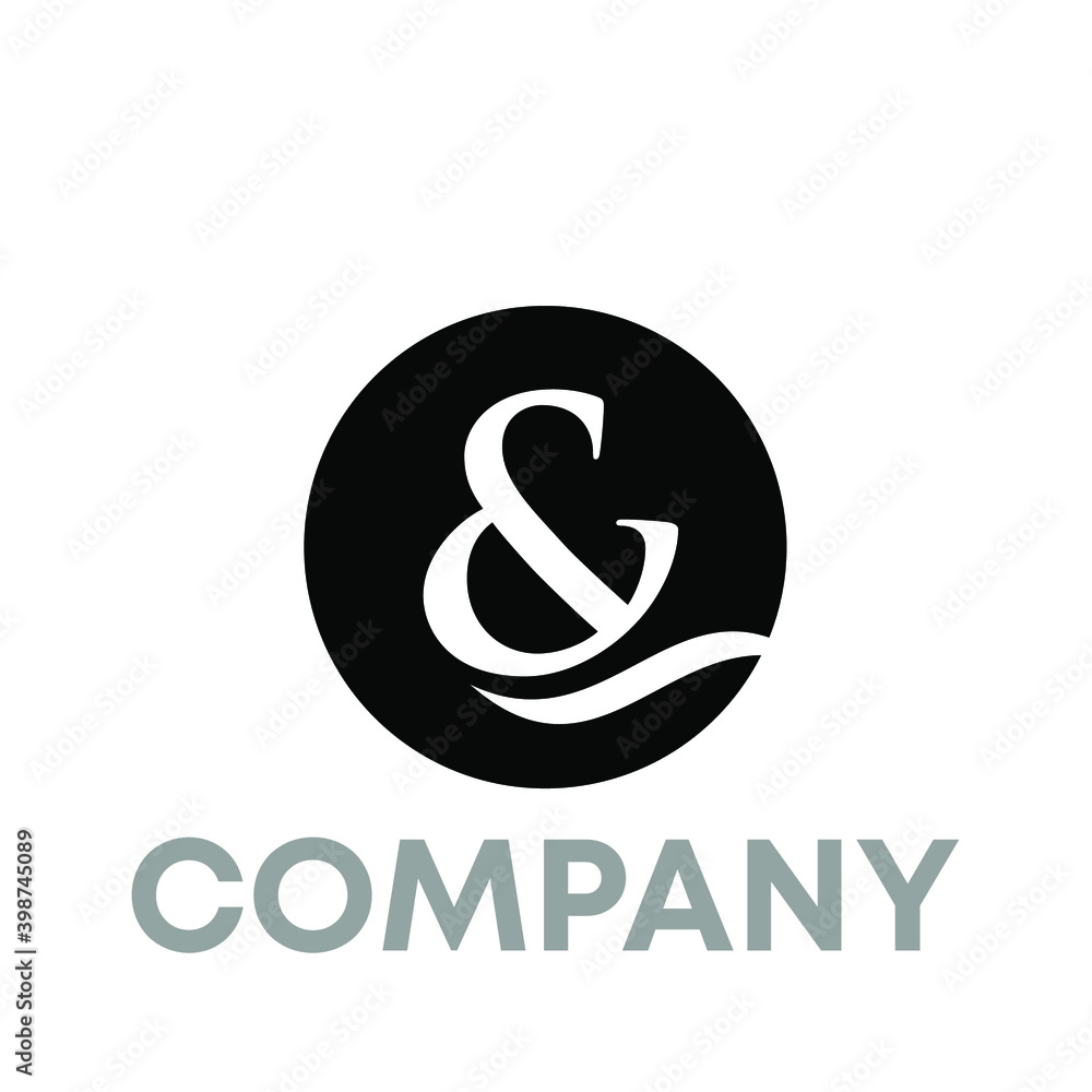 Fototapeta premium amphersand logo