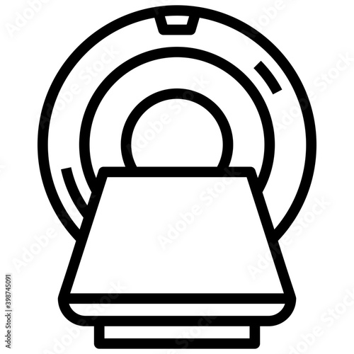 Medical mri machine in line design 