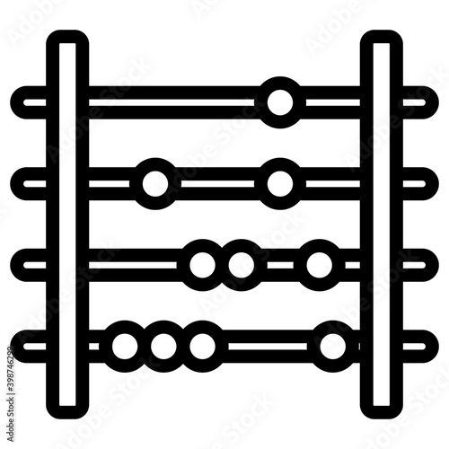 Line design of counting abacus 