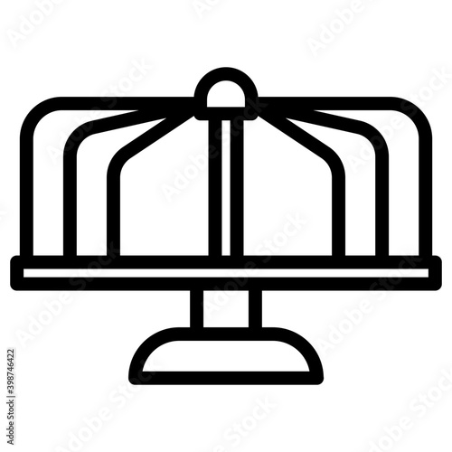 Icon of merry go round line design.